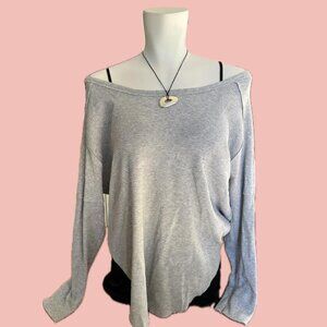 Casual waffle knit top from TNA by Aritzia in a soft grey